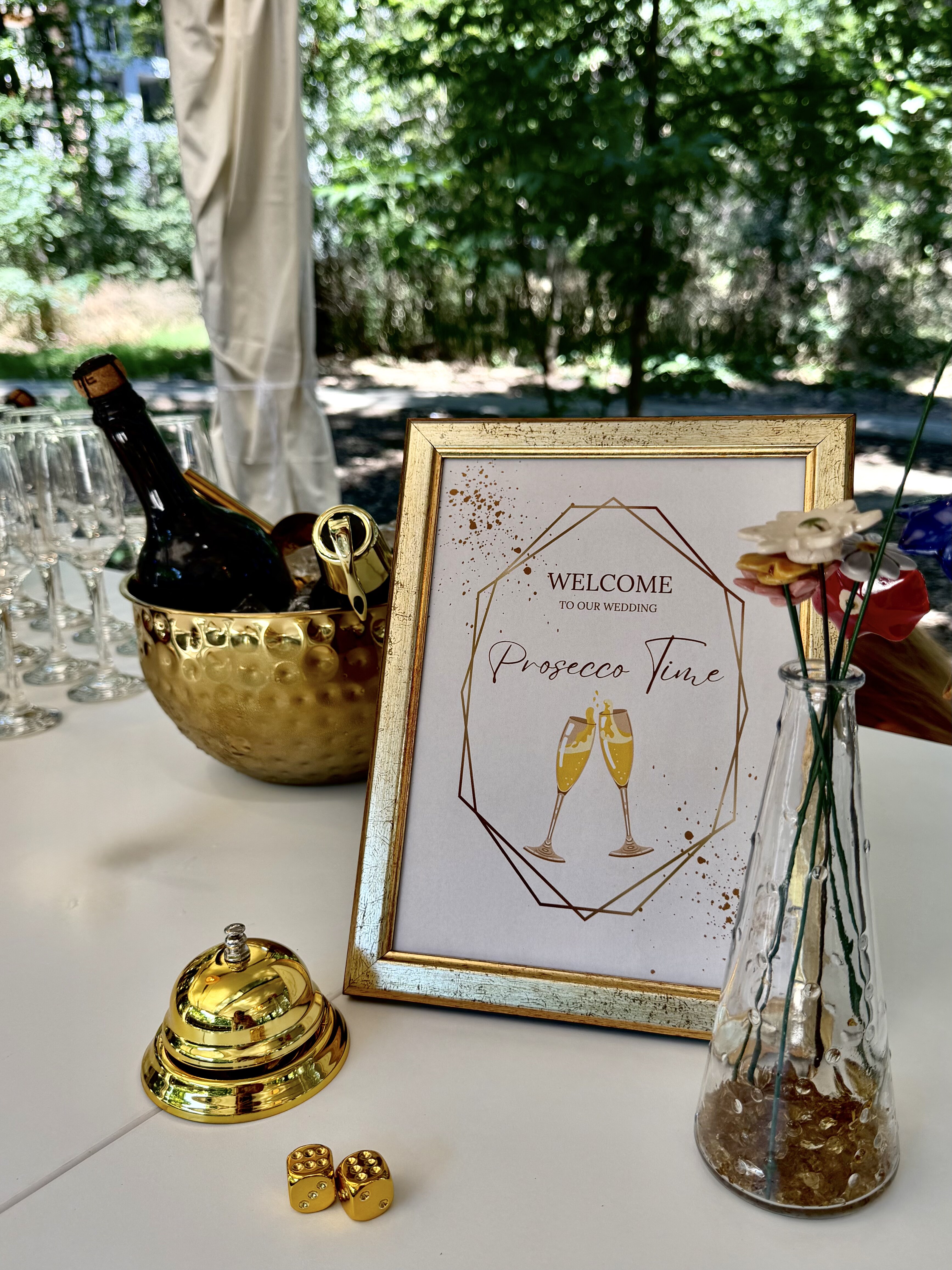 Welcome to our wedding — Prosecco Time табелка